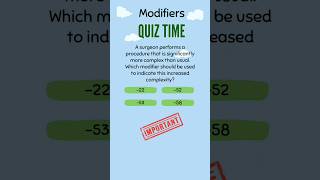 CPC Exam Prep Question Imp Modifiers shorts [upl. by Helprin]