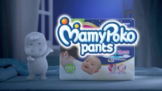 Ensure Superior Absorption and Better Sleep for Baby with MamyPoko Pants English [upl. by Dnalyaw]