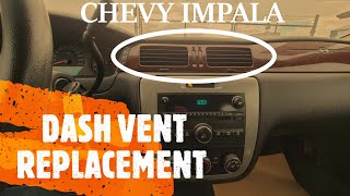 Chevrolet Impala  DASH AIR VENT REPLACEMENT  REMOVAL 20062016 [upl. by Johna286]