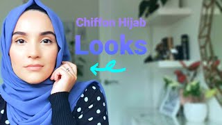 SIMPLE CHIFFON HIJAB STYLES [upl. by Hplodur]