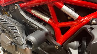 EvoTech Frame Sliders for Ducati Monster [upl. by Netsua]