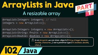 ArrayLists in Java Part 1 [upl. by Dasteel31]