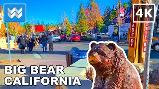 4K 🎄 Big Bear Lake Village California USA  Walking Tour amp Travel Guide 🎧 Binaural Sound [upl. by Intihw80]