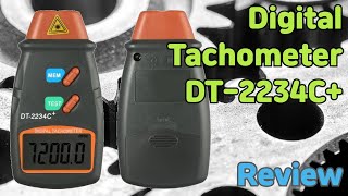 9 CC Digital Tachometer DT2234C  Review [upl. by Neelon861]