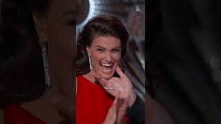 Idina quotAdele Dazeemquot Menzel amp John quotGlom Gazingoquot Travolta at the Oscars [upl. by Anallese]