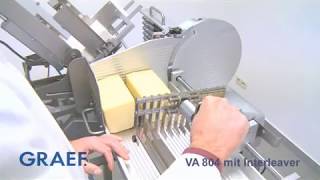 Graef VA804 FBK Volautomatische snijmachine  Trancheuse automatique [upl. by Ailed]