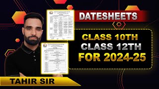 Datesheet Class 10th Jkbose  Datesheet Class 12 Jkbose 202425 [upl. by Anirbes669]