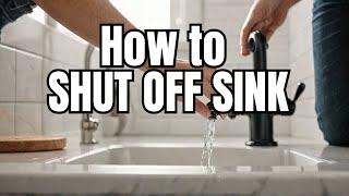 HOW TO TURN OFF WATER SUPPLY TO A SINK [upl. by Melar]