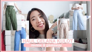 SHOPEE HAUL Kulot  Kulot Kain  Jeans Kullot  Shopee 1111 GIVEAWAY CLOSED [upl. by Danella165]