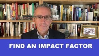 How to Find an Impact Factor [upl. by Sky]