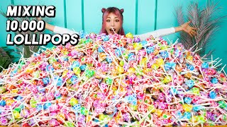 Mixing Together 10000 Lollipops Into One GIANT Lollipop [upl. by Vizza323]