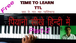 Sa re ga ma Intro for piano beginners in hindi 2  Teach Yourself Piano [upl. by Arhez591]