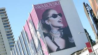 Ariana Grande Swarovski Billboard Sunset Blvd Los Angeles California USA November 8 2024 [upl. by Aggappe655]