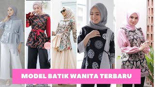 25 Model Baju Batik Wanita Terbaru 2022 [upl. by Urial]