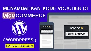 Cara Menambahkan Kode Voucher Kupon di Woocommerce [upl. by Gus]