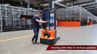 EDGE Series Electric Pallet Stacker of NOBLELIFT [upl. by Lubbi]