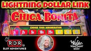 Playing Lightning Dollar Link  Chica Bonita at WinStar 🎰 [upl. by Oirazan]