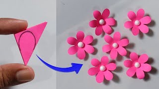 Very Easy Paper Flower Craft  Paper Flower Making Step By Step  DIY Flower Craft [upl. by Fatsug]