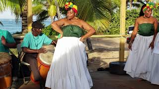 Puerto Rico Bomba Puertorriqueña Dancing in Piñones Loiza 2020 pt 1  Contra Viento y Marea bar [upl. by Madelin]