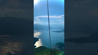 Funivia con vista spettacolare sul lago Maggiore a LavenoMombello Varese lagomaggiore [upl. by Teilo483]