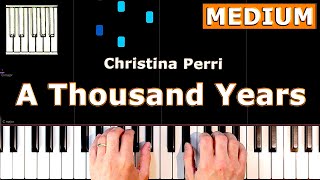 Christina Perri  A Thousand Years  Piano Tutorial Easy [upl. by Diao401]