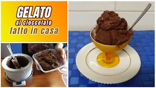 GELATO AL CIOCCOLATO fatto in casa con gelatiera Ricetta PERFETTA  BUONO Come fatto in gelateria [upl. by Barnes]