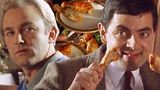 Bean Food Fight  Funny Clips  Mr Bean Official [upl. by Daffie]