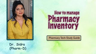 How to manage pharmacy inventory  Pharmacy inventory management  Pharmacy tech study guide [upl. by Pirzada]