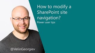 How to modify a SharePoint site navigation [upl. by Atsilac]