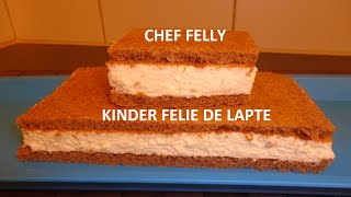 Kinder felie de lapte reteta Slice of milk recipeMilchschnitte Rezept [upl. by Medrek430]