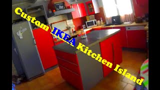 37Custom IKEA kitchen island  îlot de cuisine IKEA modifié [upl. by Dwan843]