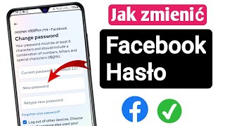 Jak zmienić hasło na Facebooku 2024  Zmień hasło na Facebooku [upl. by Leeban]