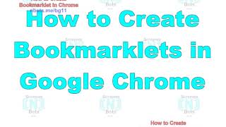 How to Create Bookmarklet in Google Chrome ❶ to Create a Bookmarklet in Google Chrome Web Browser [upl. by Cornelie305]