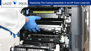 How To Install The Fuser Kit In An HP M575 LaserJet Printer [upl. by Hodosh]