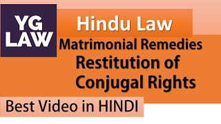 Restitution of Conjugal Rights  Family Law [upl. by Iahc360]