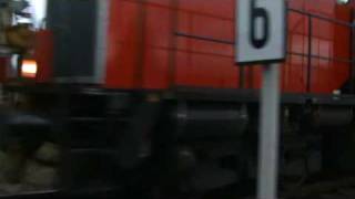 Freight Train blasts the Horn in Halberstadt Germany [upl. by Ange437]