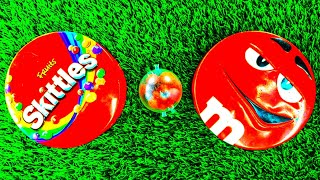 Satisfying video  Unpacking 2 MampMS and skittles boxes with yummy rainbow candy ASMR [upl. by Hutson]