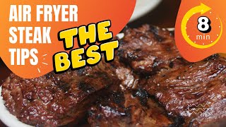 How To Make Marinated Steak Tips In Air Fryer Super Easy and Tender Bites [upl. by Scheers]