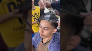 Botox hair treatment 🥰 hairstyle barber hair haircut viralvideo shortvideo trending video [upl. by Etnaled]