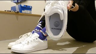 Adidas Stan Smith Junior with Stan Smith quotadultquot sizing comparison [upl. by Neehar876]