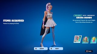 How To Get Ariana Grande Skin FREE In Fortnite Captain A Grandequot Style amp Spacefarer Ariana Grande [upl. by Enylekcaj]