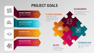 Project Goals  PowerPoint Infographic  Objectives and scope [upl. by Nylinej]