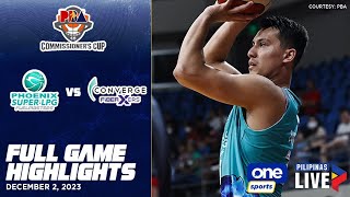 Phoenix vs Converge highlights  PBA Season 48 Commissioners Cup  Dec 2 2023 [upl. by Eledoya]