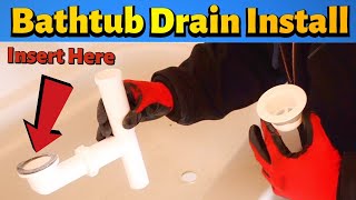 Bathtub Drain Installation  Step By Step Instructions [upl. by Ayeka]