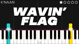 K’NAAN  Wavin’ Flag CocaCola Celebration Mix  EASY Piano Tutorial [upl. by Ringler]