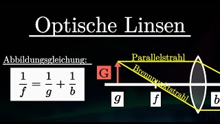 Optische Linsen  Abbildungsgleichung Bildweite Bildgröße Brechkraft Physik [upl. by Hacissej]