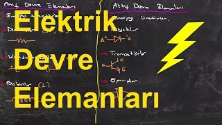 Elektrik Elektronik Mühendisliğine Giriş Ders 2Elektrik Devre Elemanları circuit components [upl. by Nirraj]