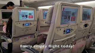 Emirates A380 Economy Class Upper Deck Review  London to Dubai [upl. by Niak]