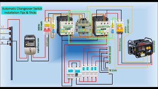 How to connect Automatic Changeover Switch for Generator  Automatic Transfer Switch  ATS ElectricalKM [upl. by Ezarra]