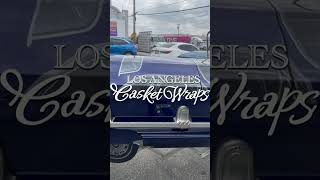 BLUE IMPALA CASKET WRAP  Los Angeles Casket Wrapsn casketwrap customwrap shorts [upl. by Sudnac]